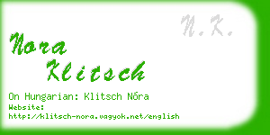 nora klitsch business card